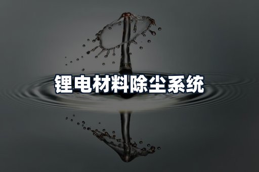 锂电材料除尘系统